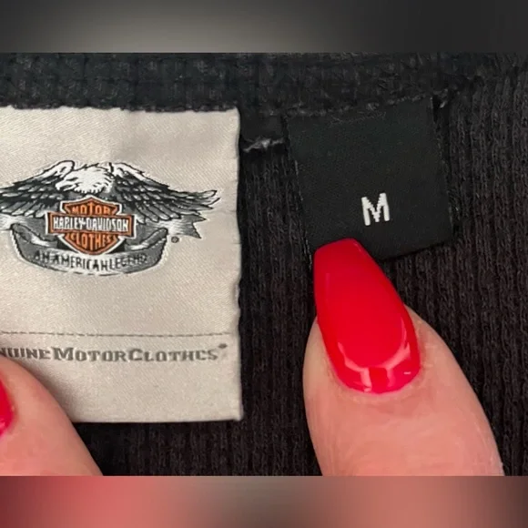 Authentic Harley Davidson Long Sleeve Thermal Grommets - Picture 4 of 4